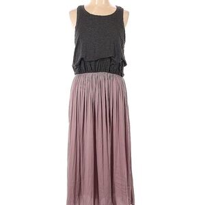 LOFT Dusty Pink and Grey Maxi Dress